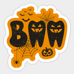 Boo Teeth Funny Dental Halloween Costume Dentist Sticker